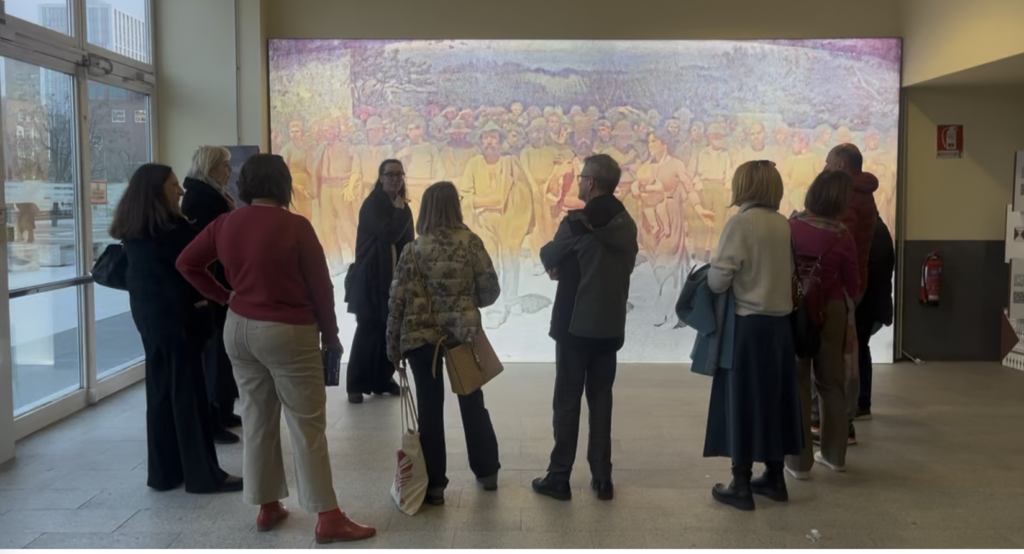 gruppo di visitatori 